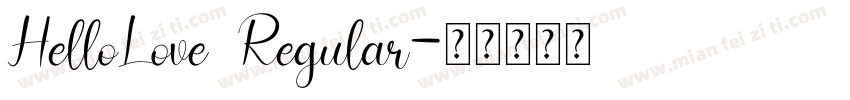 HelloLove Regular字体转换